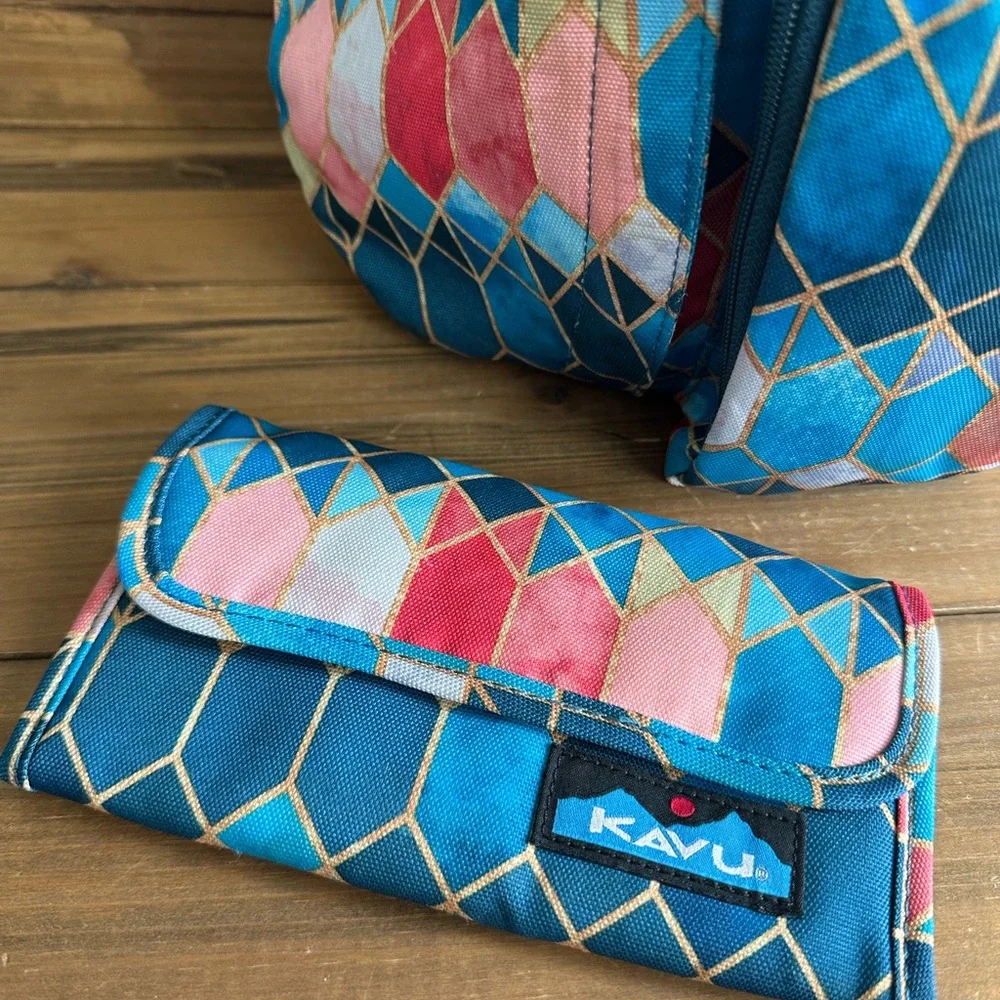 KAVU Stained Glass Rope Sling Crossbody & Wallet - Picture 4 of 14